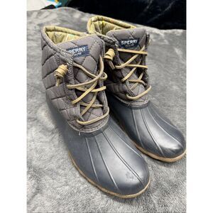 Grey Sperry duck boots, Size Women’s 9.5.  #waterproof